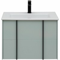 Мебель для ванной комнаты Allen Brau Reality 70 подвесная, папирус матовый, раковина Fantasy Flat 72x47, без перелива, белая