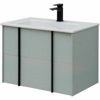 Мебель для ванной комнаты Allen Brau Reality 70 подвесная, папирус матовый, раковина Fantasy Flat 72x47, без перелива, белая