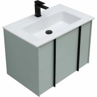 Мебель для ванной комнаты Allen Brau Reality 70 подвесная, папирус матовый, раковина Fantasy Flat 72x47, без перелива, белая