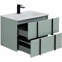 Мебель для ванной комнаты Allen Brau Reality 70 подвесная, папирус матовый, раковина Fantasy Flat 72x47, без перелива, белая