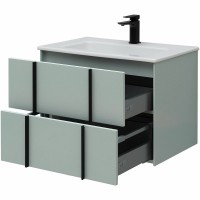 Мебель для ванной комнаты Allen Brau Reality 70 подвесная, папирус матовый, раковина Fantasy Flat 72x47, без перелива, белая