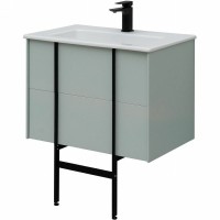 Мебель для ванной комнаты Allen Brau Reality 70 подвесная, папирус матовый, раковина Fantasy Flat 72x47, без перелива, белая