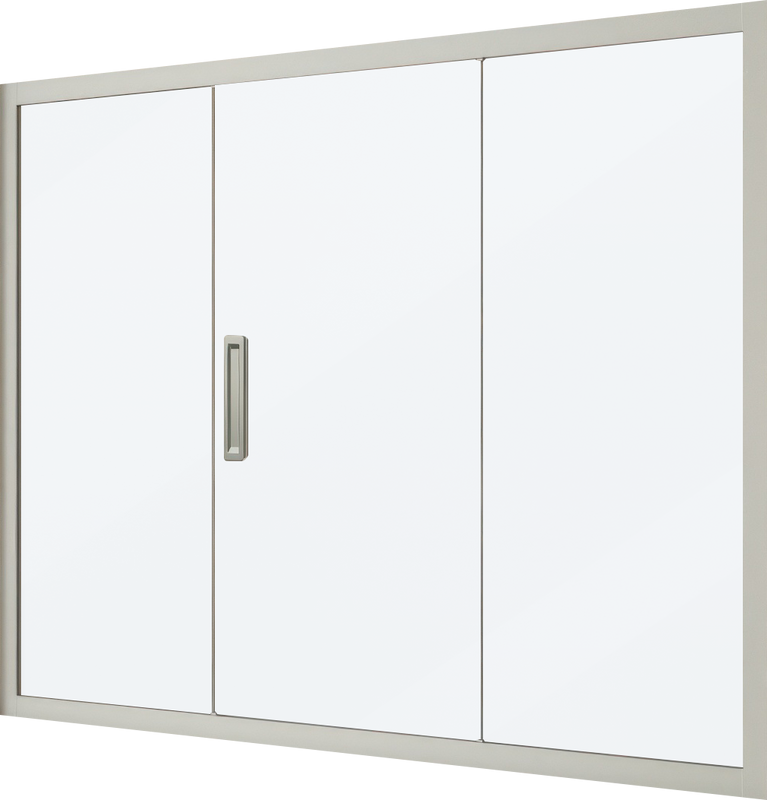 Шторка на ванну Kubele DE019 P3-MAT-MT 180х150 см, профиль матовый хром