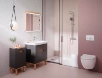 Тумба с раковиной VitrA Sento Sento 80 c LED подсветкой, матовый антрацит