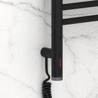 Полотенцесушитель электрический Сунержа Богема 3.1 31-6004-6050 70x55 см, подключение слева, матовый черный, лесенка