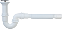 Сифон для раковины EWRIKA 0301003042 40 мм, трубный, глянцевый белый, нержавеющая сталь
