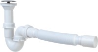 Сифон для раковины EWRIKA 0301003042 40 мм, трубный, глянцевый белый, нержавеющая сталь