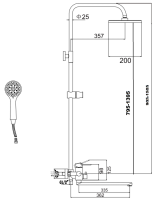 Душевая стойка Fmark FS8345-35 сатин Душевая стойка Fmark FS8345-35 сатин