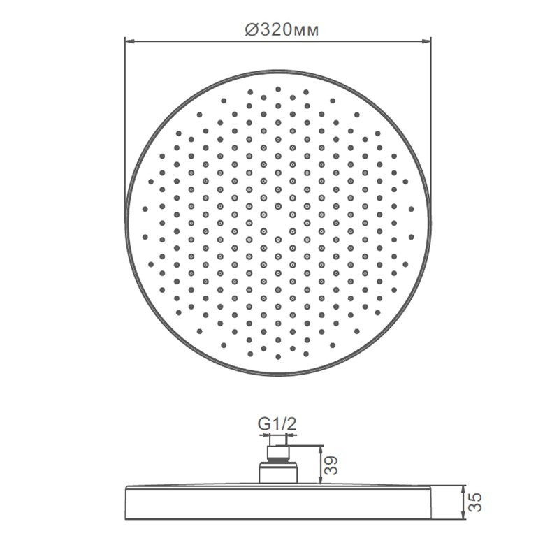Верхний душ Raglo R452 R452.09 хром