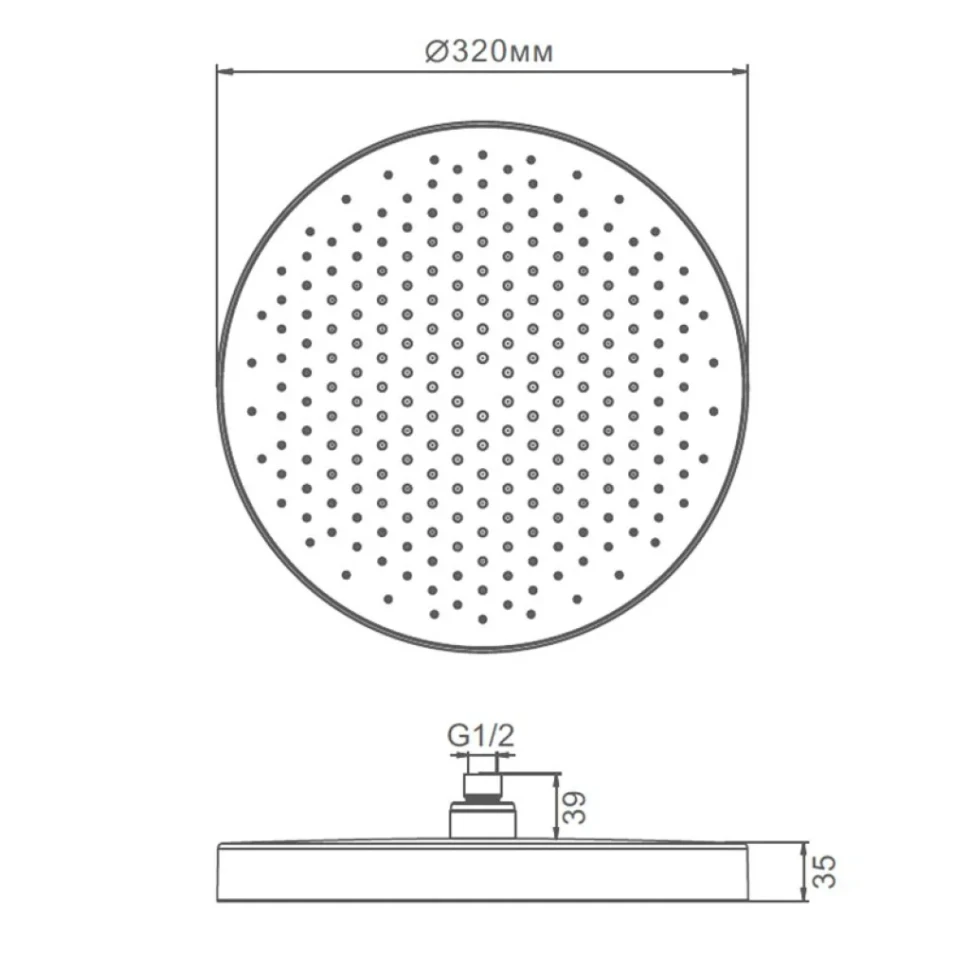 Верхний душ Raglo R452 R452.09 хром