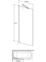 Шторка на ванну Radaway Idea PNJ II 80