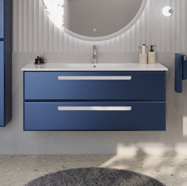 Тумба с раковиной Cezares Eco Cer 120 ручки сатин, sapfiro