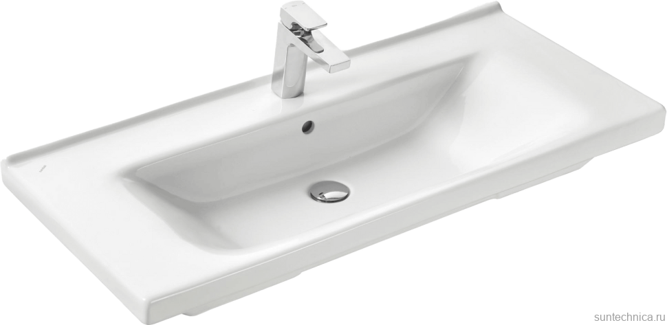 Тумба с раковиной AQUATON Хоуп 100 подвесная, 1 ящик, хаки