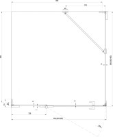 Душевой уголок Ravak Brilliant BSDPS+B SET L 90х90 Transparent, профиль хром