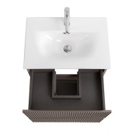 Тумба с раковиной BelBagno Uno-mini 60 подвесная, 2 ящика, матовая бежевая