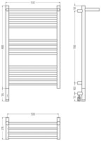 Полотенцесушитель электрический Сунержа Богема 3.1 30-6006-8050 90x55 см, подключение слева, матовый белый, лесенка, с полкой