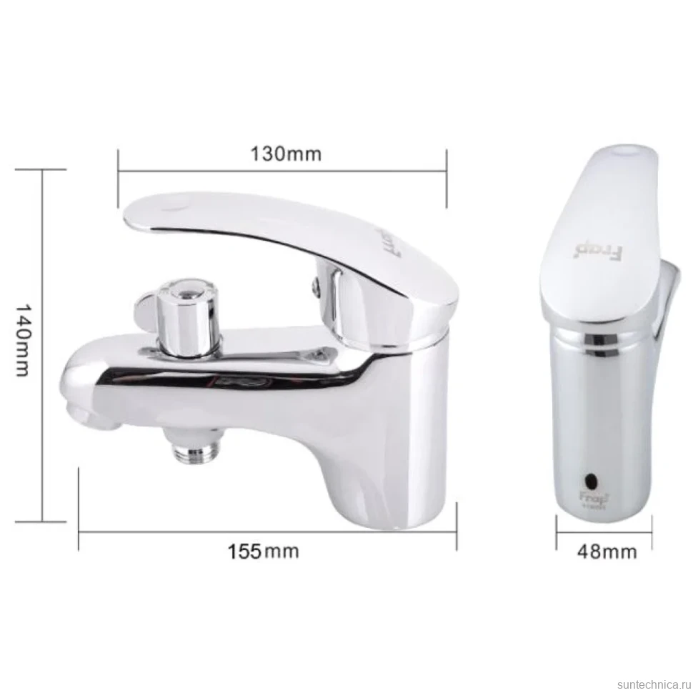 Смеситель на борт ванны Frap H21 F1221 хром