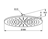 Верхний душ Kludi A-QA 64330N2-00 оружейная сталь