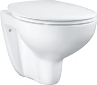 Комплект Унитаз подвесной Grohe Bau Ceramic 39351000 безободковый, альпин-белый + Инсталляция VitrA V-Fix Core 732-5800-01PV + Кнопка Root Square 740-2311 черная матовая