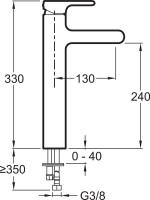 Смеситель для раковины Jacob Delafon Singulier E10861-CP