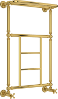 Полотенцесушитель водяной Сунержа Ренессанс 86x50, 6 секций, с полкой, золото