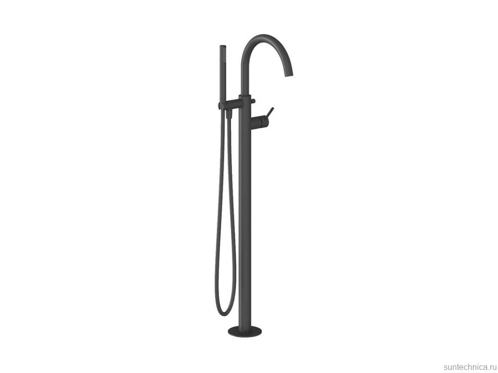 Напольный смеситель для ванны с душем Ravak Espirit ES 080.20BLM матовый черный
