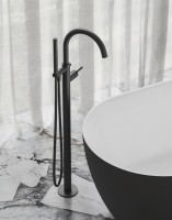 Напольный смеситель для ванны с душем Ravak Espirit ES 080.20BLM матовый черный Напольный смеситель для ванны с душем Ravak Espirit ES 080.20BLM матовый черный