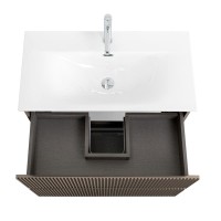 Тумба с раковиной BelBagno Uno-mini 90 подвесная, 2 ящика, матовая бежевая