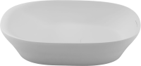 Ванна из искусственного камня Allen Brau Krion Neo XL 180x80 см, отдельностоящая, матовая белая, овальная, со сливом-переливом, фурнитура белая