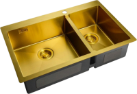 Мойка кухонная Zorg Light ZL R 780-2-510-L BRONZE