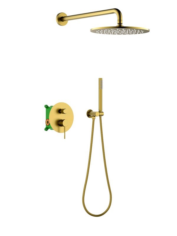 Душевой комплект Timo Saona SX-2369/20SM С ВНУТРЕННЕЙ ЧАСТЬЮ, золото шлифованное