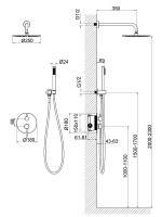 Душевой комплект Timo Saona SX-2369/20SM С ВНУТРЕННЕЙ ЧАСТЬЮ, золото шлифованное