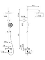 Душевая стойка Wonzon & Woghand Solo WW-739032-BN брашированный никель