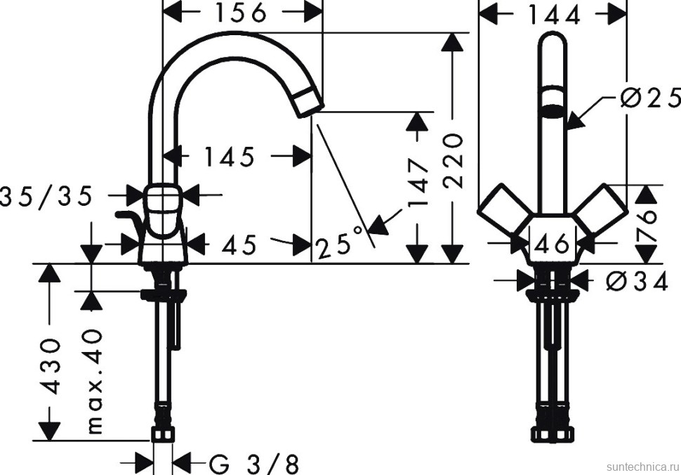 Смеситель для раковины Hansgrohe Logis 71222000
