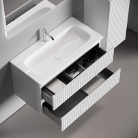 Тумба с раковиной Sancos Snob T 90 подвесная, bianco, раковина СN7019