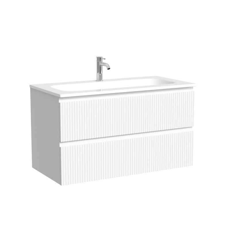 Тумба с раковиной Sancos Snob T 90 подвесная, bianco, раковина СN7019