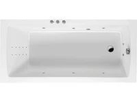 Акриловая ванна Excellent Aquaria Smart Nano 170x75 см, встраиваемая, с гидромассажем, белая, с каркасом, со сливом-переливом