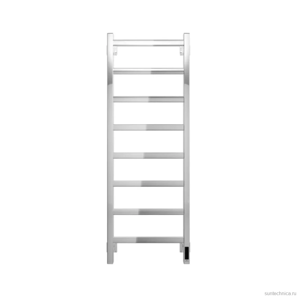 Полотенцесушитель электрический Grota Soffi K 430х1200 NP EL 120x45 см, подключение справа, слева, скрытое подключение справа, глянцевый хром, лесенка