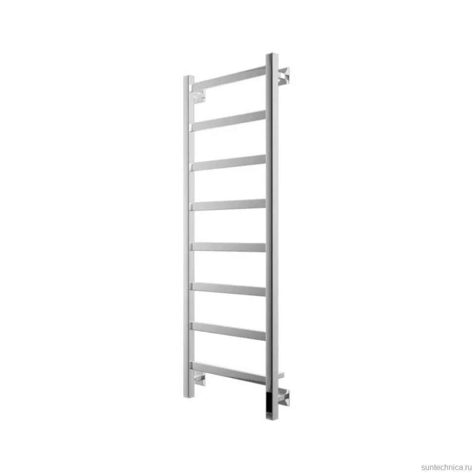 Полотенцесушитель электрический Grota Soffi K 430х1200 NP EL 120x45 см, подключение справа, слева, скрытое подключение справа, глянцевый хром, лесенка