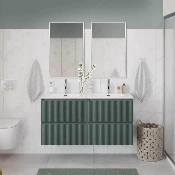 Мебель для ванной комнаты BelBagno Uno 120 подвесная, 4 ящика, матовая еловая