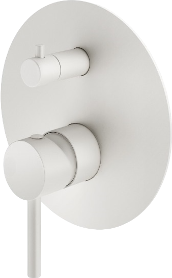 Встраиваемый смеситель для душа и ванны Plumberia Selection Ixo KIT1901BO С ВНУТРЕННЕЙ ЧАСТЬЮ, матовый белый