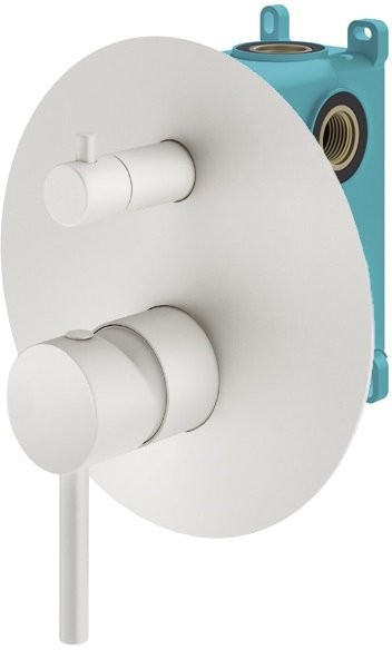 Встраиваемый смеситель для душа и ванны Plumberia Selection Ixo KIT1901BO С ВНУТРЕННЕЙ ЧАСТЬЮ, матовый белый