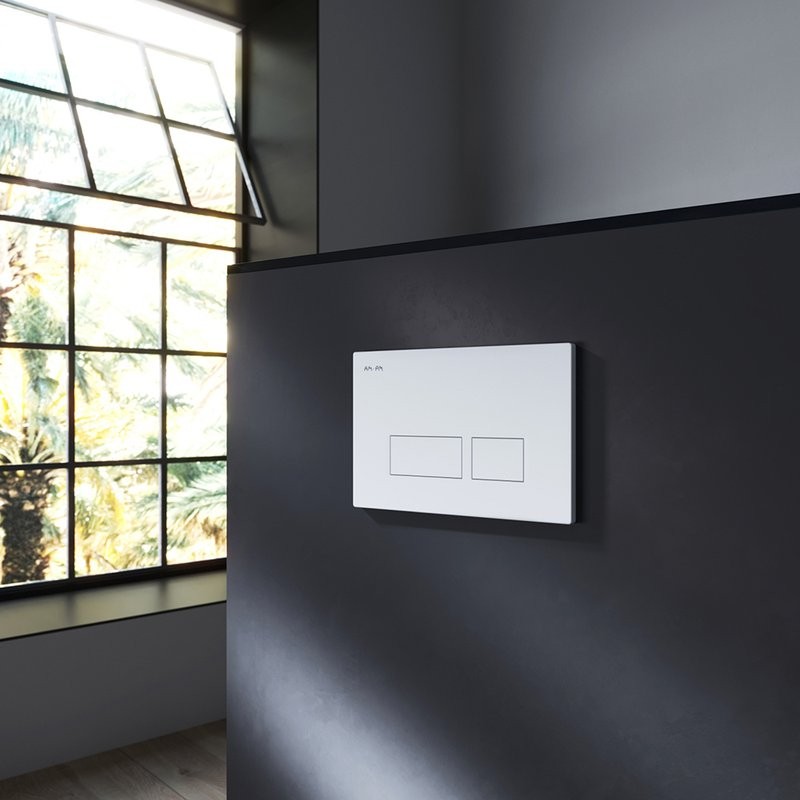 Кнопка смыва для унитаза AM.PM Pro S I047001 пластик, цвет глянцевый белый