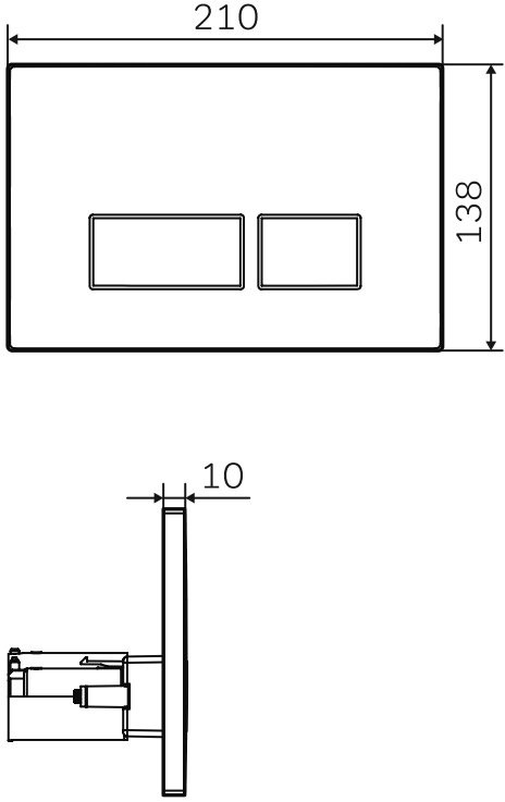 Кнопка смыва для унитаза AM.PM Pro S I047001 пластик, цвет глянцевый белый