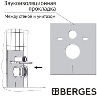 Система инсталляции для унитазов Berges Atom 410 кнопка хром