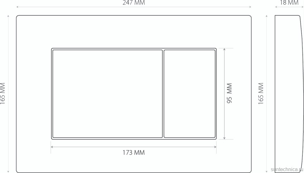Система инсталляции для унитазов Berges Atom 410 кнопка хром