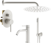 Комплект для ванной Plumberia Selection Ixo KITXO15BO53 С ВНУТРЕННЕЙ ЧАСТЬЮ, белый матовый