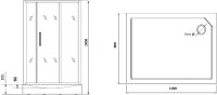 Душевая кабина Grossman GR172QR 120х80 см, без крыши