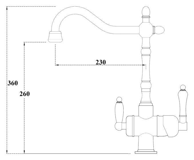 Смеситель для кухни Zorg Clean Water ZR 326 YF