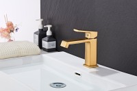 Смеситель для раковины Haiba HB10575-5 золото Смеситель для раковины Haiba HB10575-5 золото